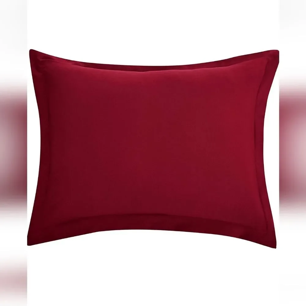 Microfiber Twin Duvet Cover Set Burgundy